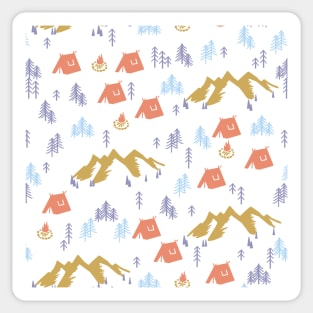 Coniferous Forest Camping Sticker